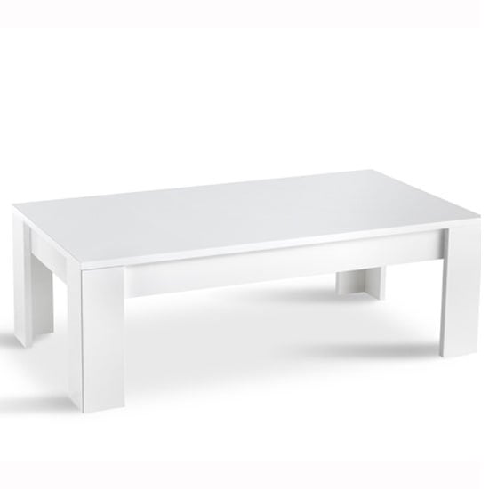 Photo of Lorenz coffee table rectangular in white high gloss