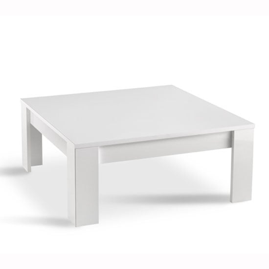 Photo of Lorenz coffee table square in white high gloss