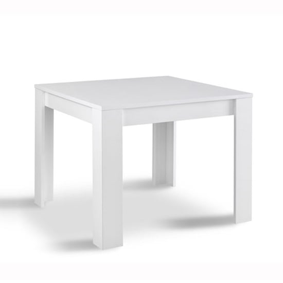 Product photograph of Lorenz Dining Table Square In White High Gloss from Furniture in Fashion