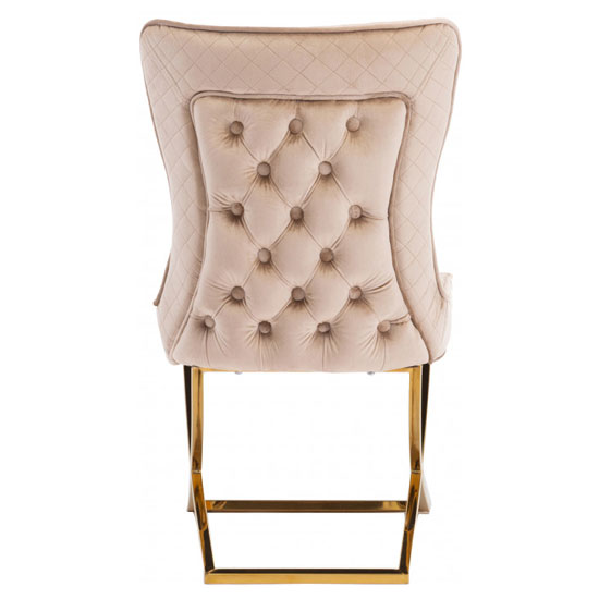 Lorenzo Brown Velvet Dining Chair With Gold Legs FiF