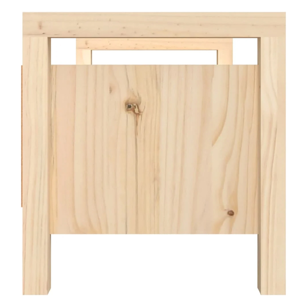 Lorman Wooden Hallway Seating Bench With 2 Drawers In Natural