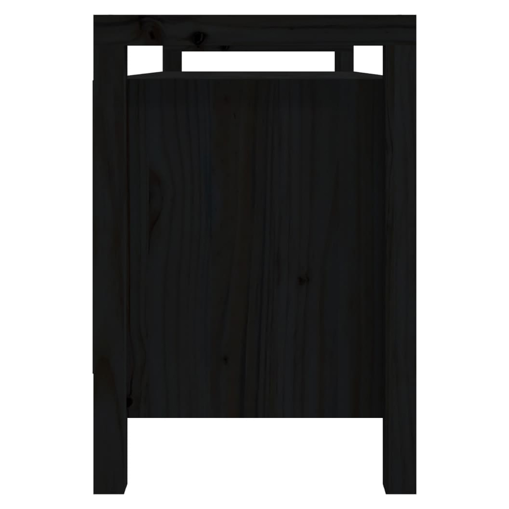 Lorman Wooden Shoe Storage Bench With 6 Shelves In Black