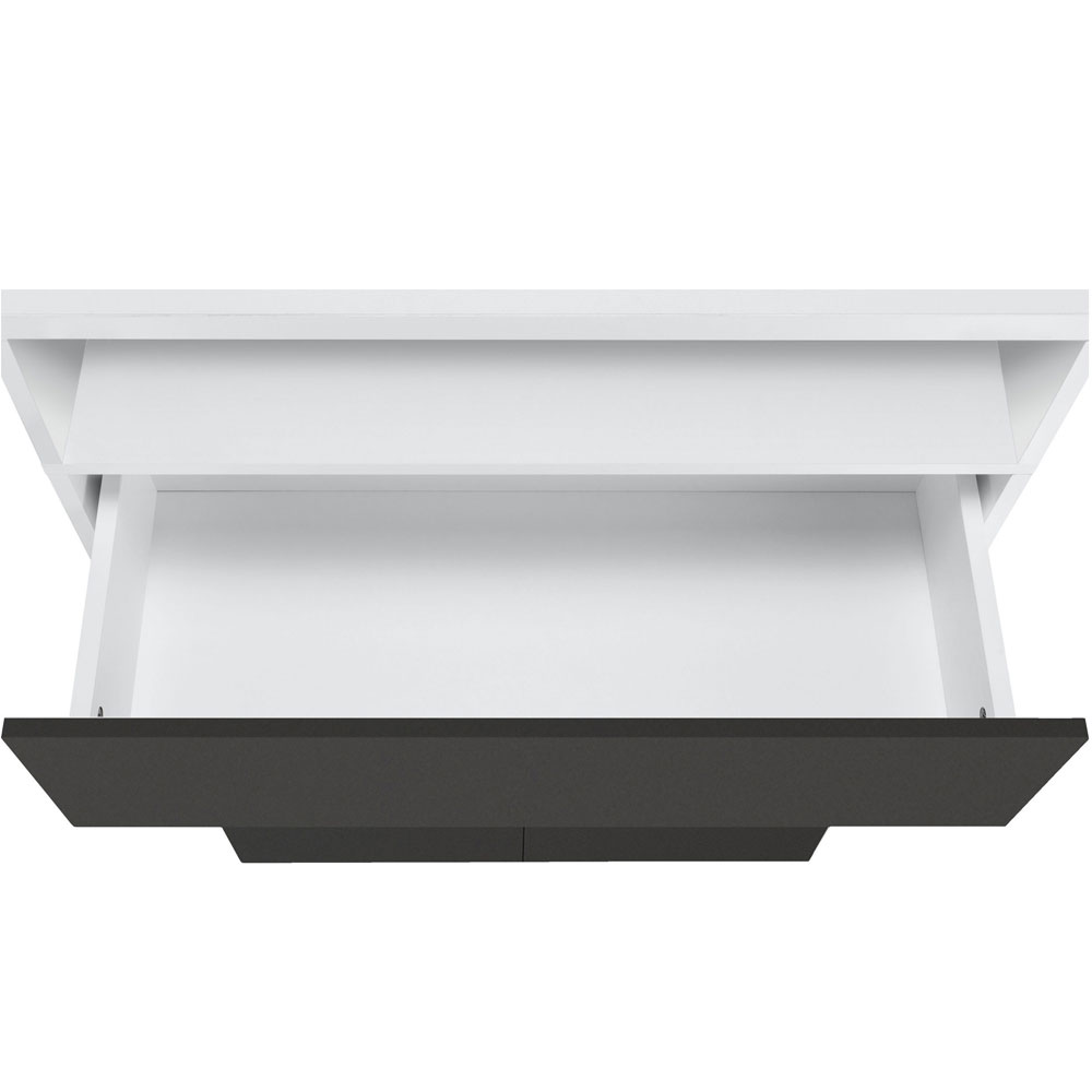 Lormis Wooden Sideboard with 2 Doors in White and Anthracite