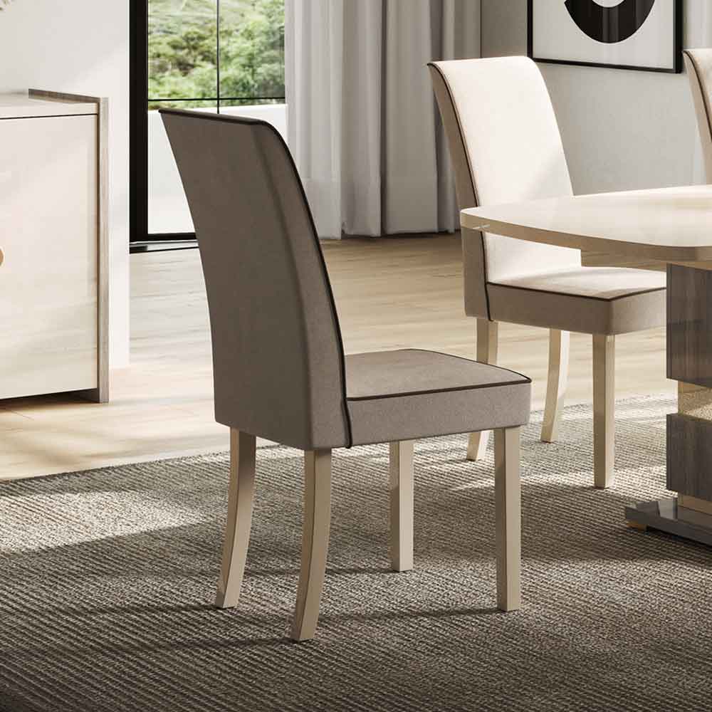 Losea Brown Fabric Dining Chairs in Pair
