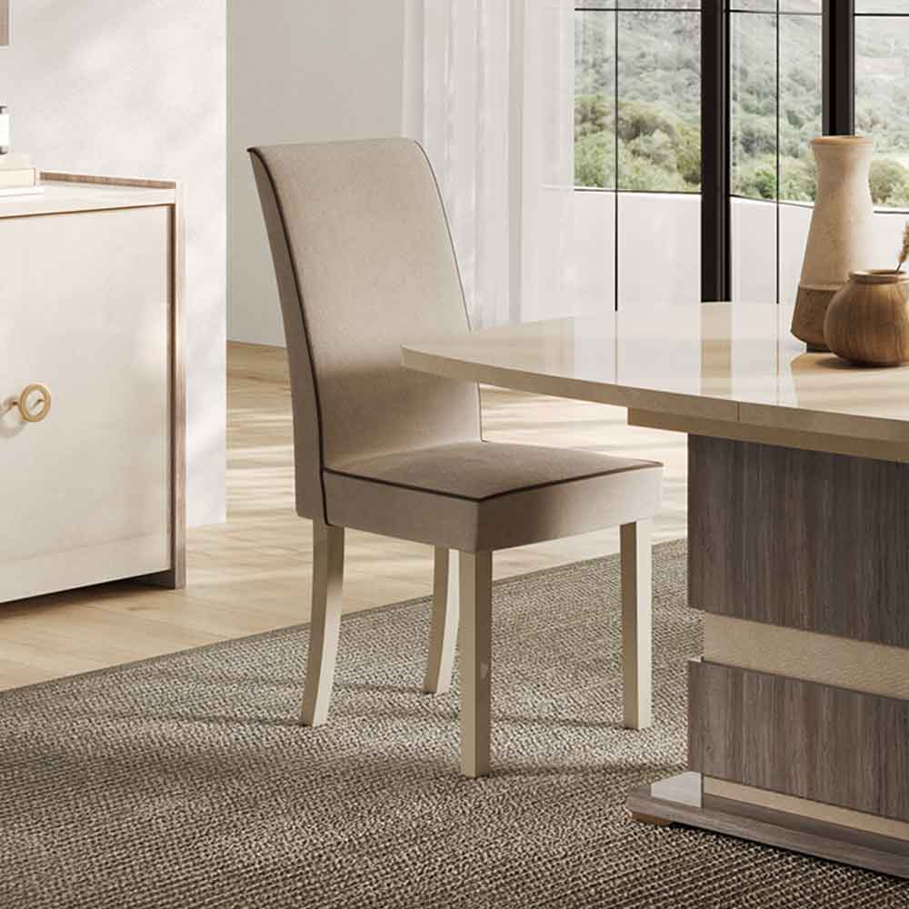 Losea Brown Fabric Dining Chairs in Pair
