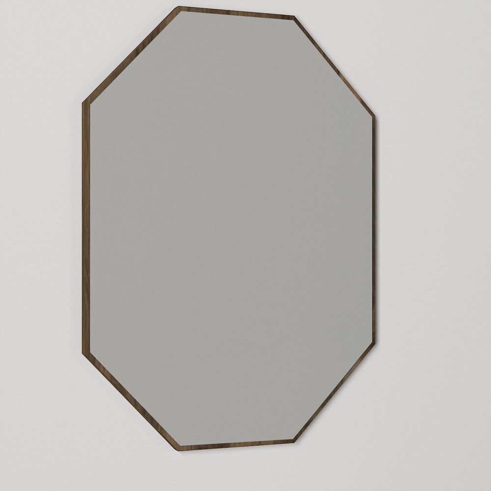 Lost Decorative Mirror in Walnut Wooden Frame