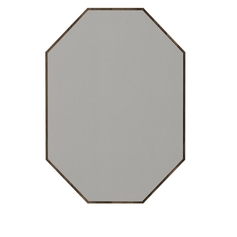 Lost Decorative Mirror in Walnut Wooden Frame