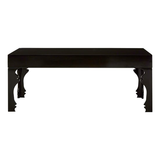 Louis Rectangular High Gloss Coffee Table In Black_2