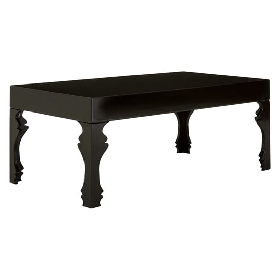 Read more about Louis rectangular high gloss coffee table in black