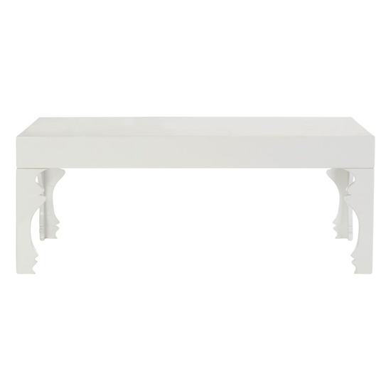 Louis Rectangular High Gloss Coffee Table In White_2