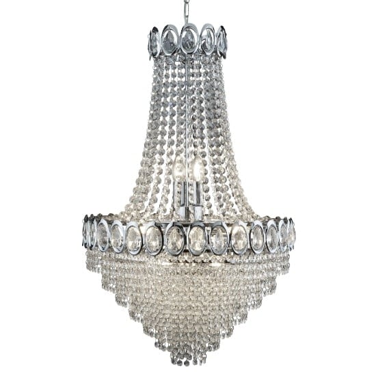 Product photograph of Louis Philipe 11 Light Chandelier In Chrome from Furniture in Fashion