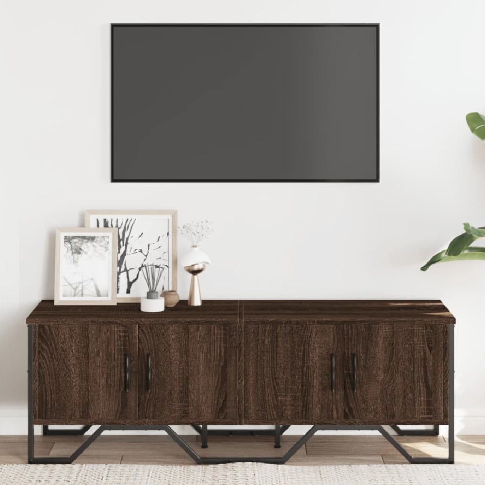 Read more about Louisa wooden tv stand with 4 doors in brown oak