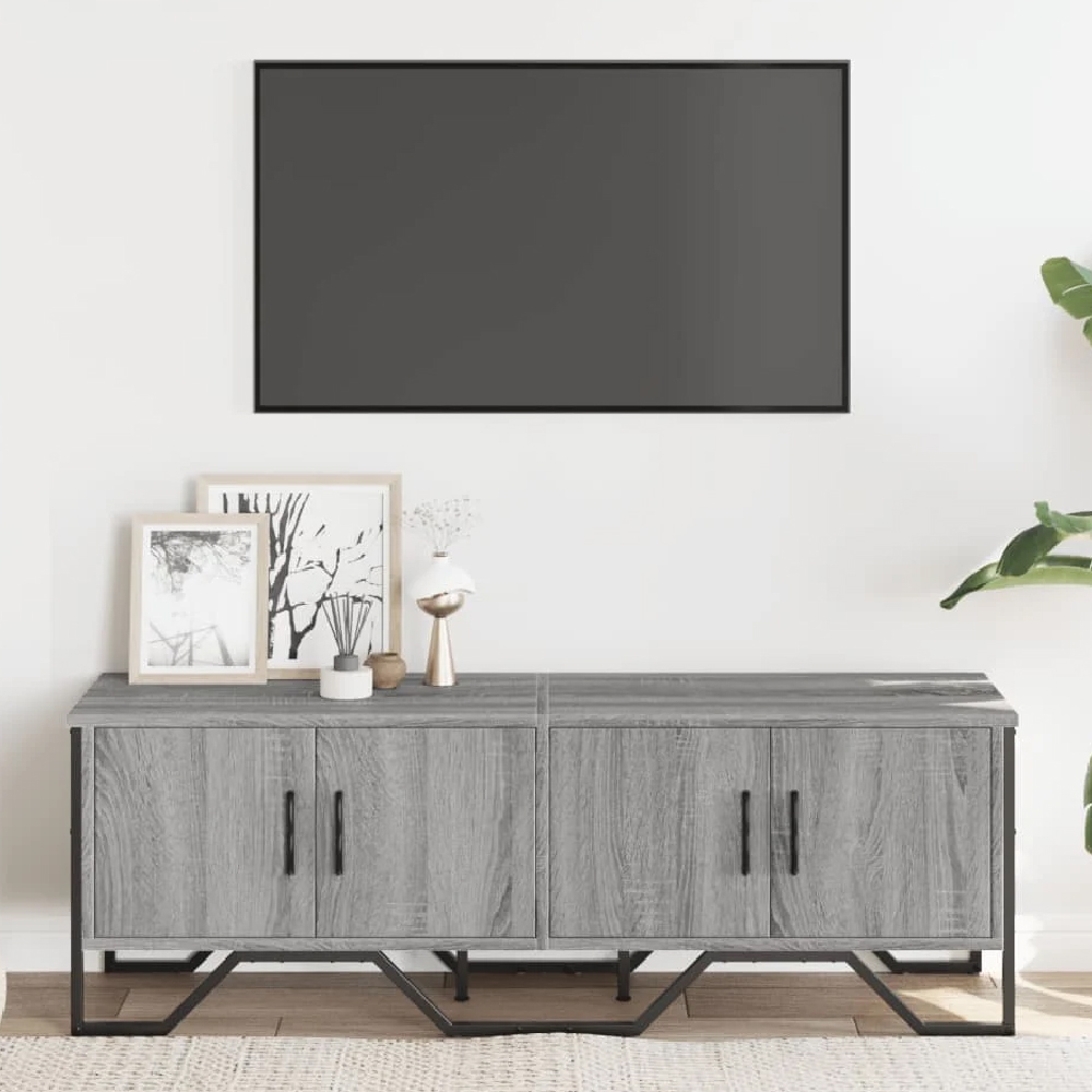 Read more about Louisa wooden tv stand with 4 doors in grey sonoma