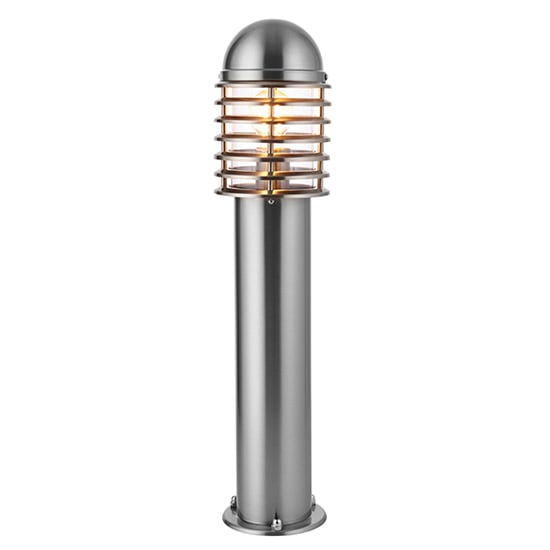 Product photograph of Louvre Outdoor Post In Polished Stainless Steel from Furniture in Fashion