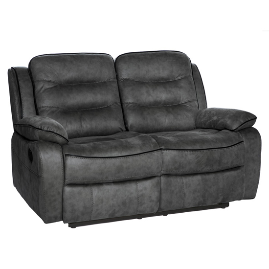 Photo of Lovell contemporary fabric 2 seater sofa in grey