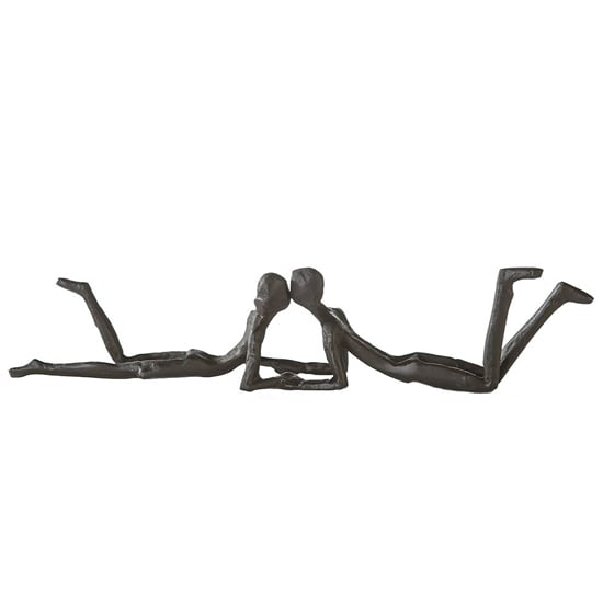 Read more about Loving iron design sculpture in burnished bronze