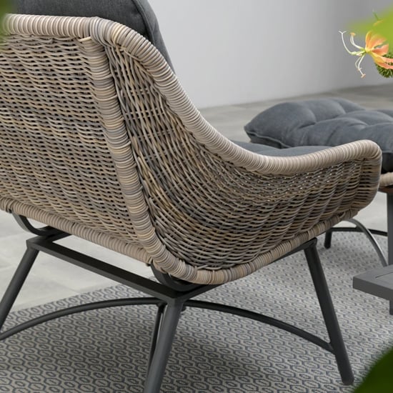 Lowsit Relaxing Chair With Stool In Vintage Willow_6