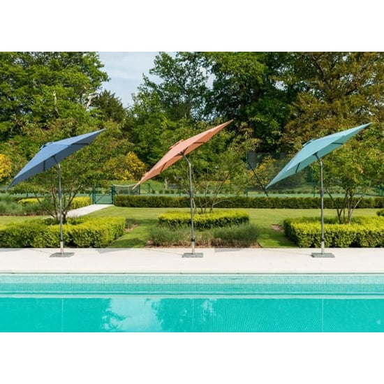 Loxe Tilt And Crank Olefin 2500mm Fabric Parasol In Blue_3