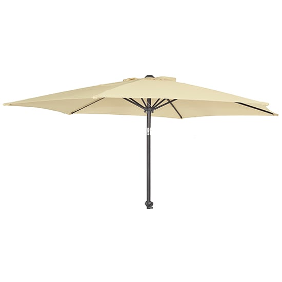 Photo of Loxe tilt and crank olefin 2700mm fabric parasol in ecru