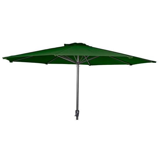 Product photograph of Loxe Tilt And Crank Olefin 3000mm Fabric Parasol In Green from Furniture in Fashion