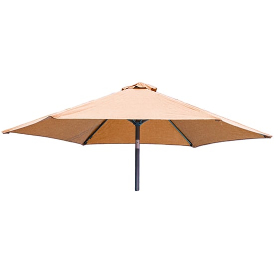 Product photograph of Loxe Tilt And Crank Olefin 3000mm Fabric Parasol In Ochre from Furniture in Fashion