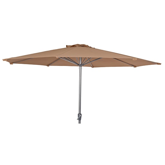 Product photograph of Loxe Tilt And Crank Olefin 3000mm Fabric Parasol In Taupe from Furniture in Fashion