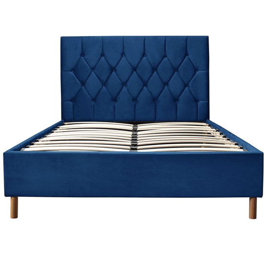 Loxley Fabric Upholstered Small Double Bed In Blue_5