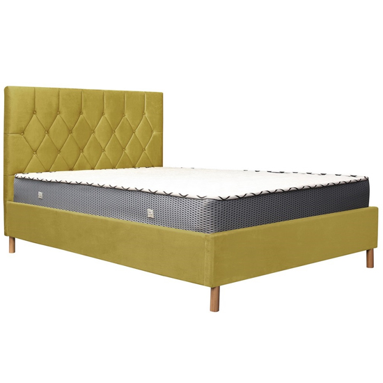 Loxley Fabric Upholstered Small Double Bed In Mustard_4