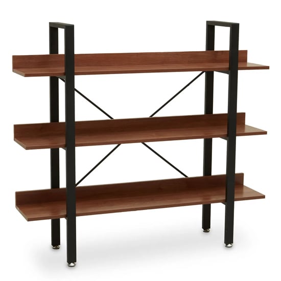 Photo of Loxton wooden 3 tier shelving unit in red pomelo