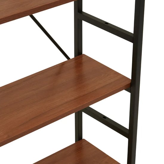 Loxton Wooden 5 Tier Shelving Unit In Red Pomelo
