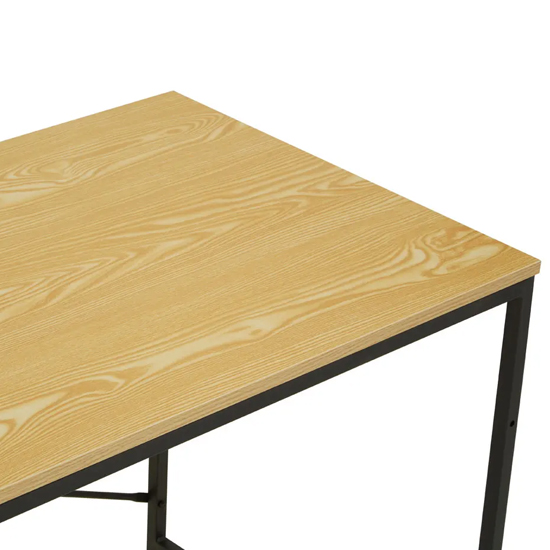 Loxton Wooden Laptop Desk With Shelves In Light Yellow