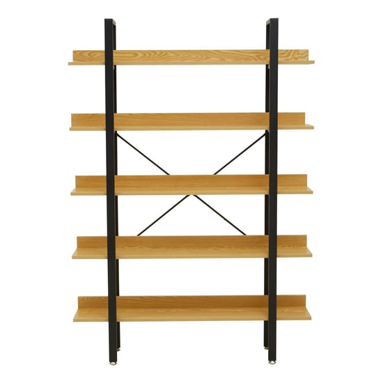 Loxton Wooden 5 Tiered Shelving Unit In Light Yellow