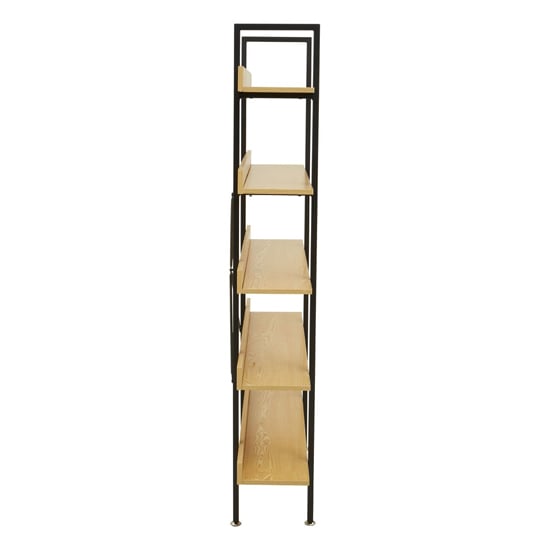 Loxton Wooden 5 Tiered Shelving Unit In Light Yellow