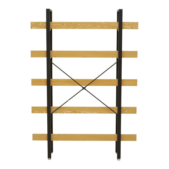 Loxton Wooden 5 Tiered Shelving Unit In Light Yellow