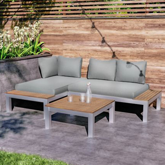 Read more about Lucas acacia wood modular lounge set with coffee table