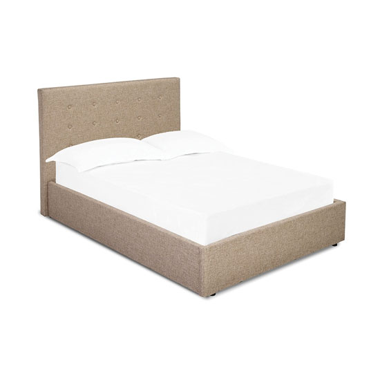 Lowick Plus Fabric Double Bed In Beige