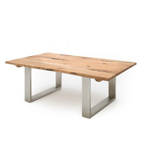 Product photograph of Lucena Coffee Table Rectangular In Turkey Oak With Metal Frame from Furniture in Fashion