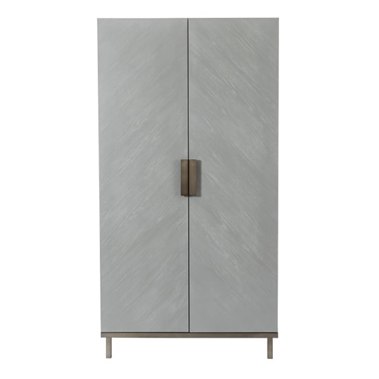 Read more about Lucy wooden wardrobe with 2 doors in grey oak