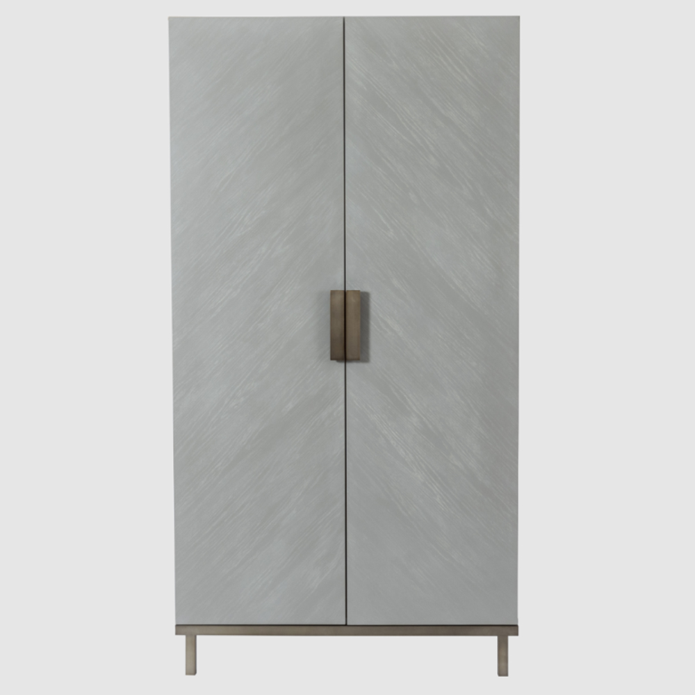 lucy wooden wardrobe with 2 doors in grey oak-image-99985