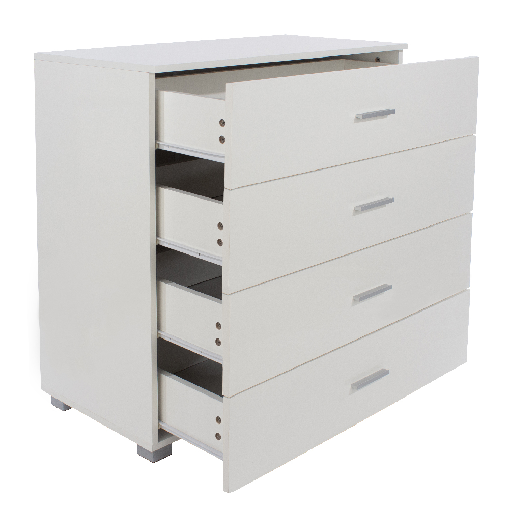 Lufkin Wooden Chest Of 4 Drawers In White