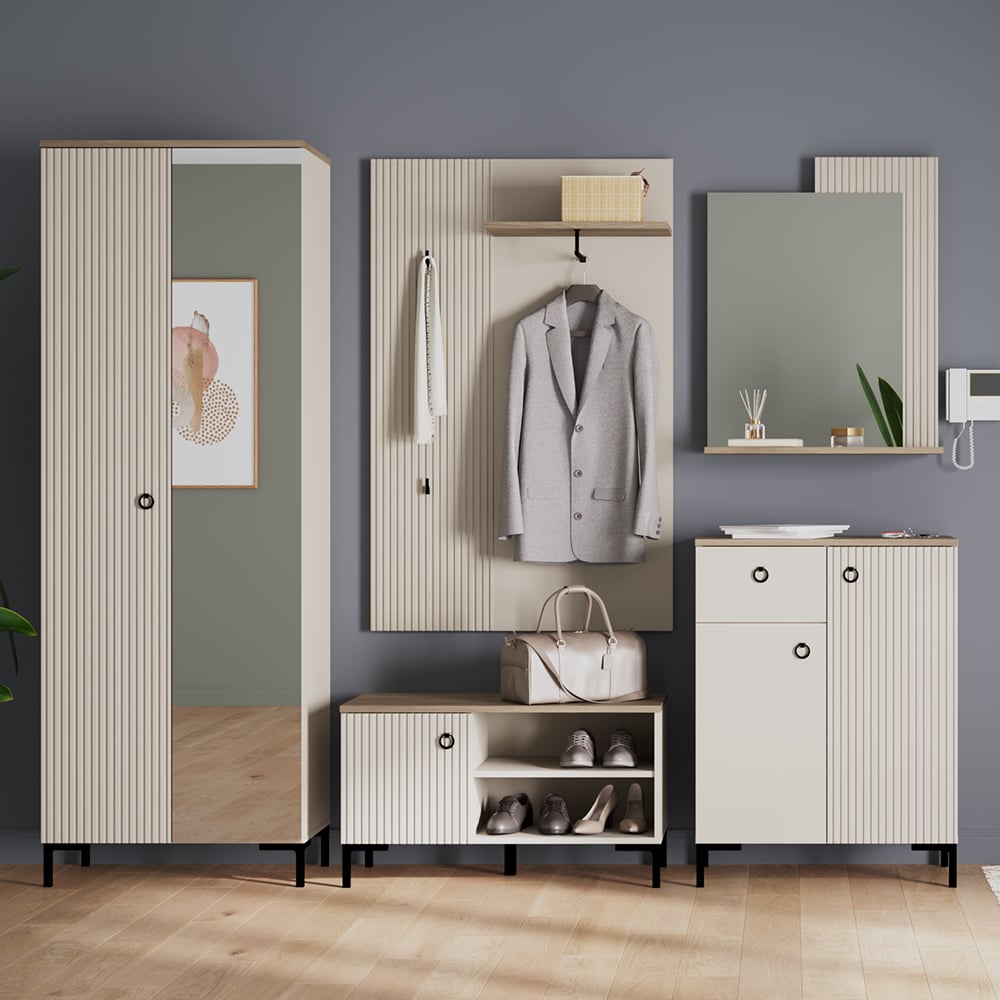 Lufkin Wooden Hallway Furniture Set In Cashmere