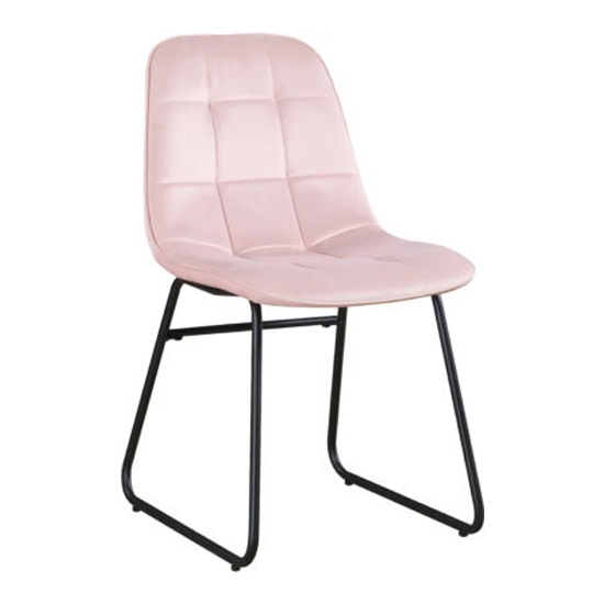Lyster Baby Pink Velvet Dining Chairs In A Pair Furniture in Fashion