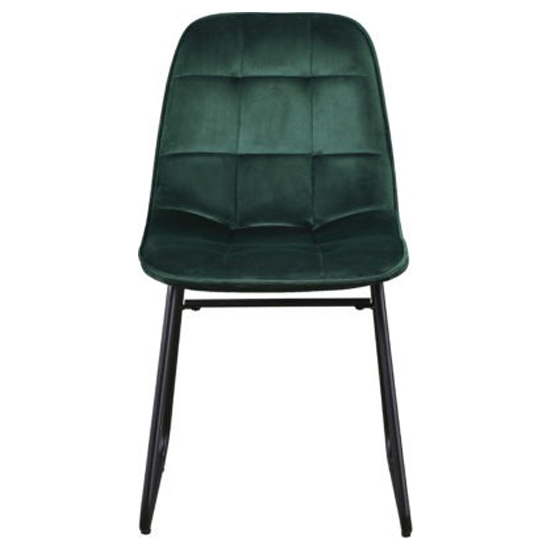 Lyster Emerald Green Velvet Dining Chairs In A Pair