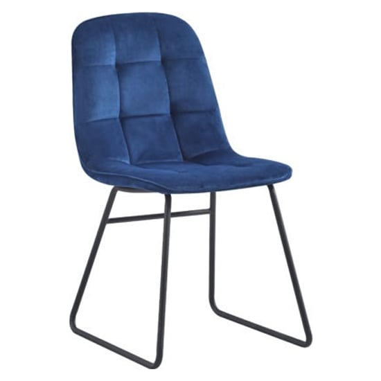 Lyster Sapphire Blue Velvet Dining Chairs In A Pair_2