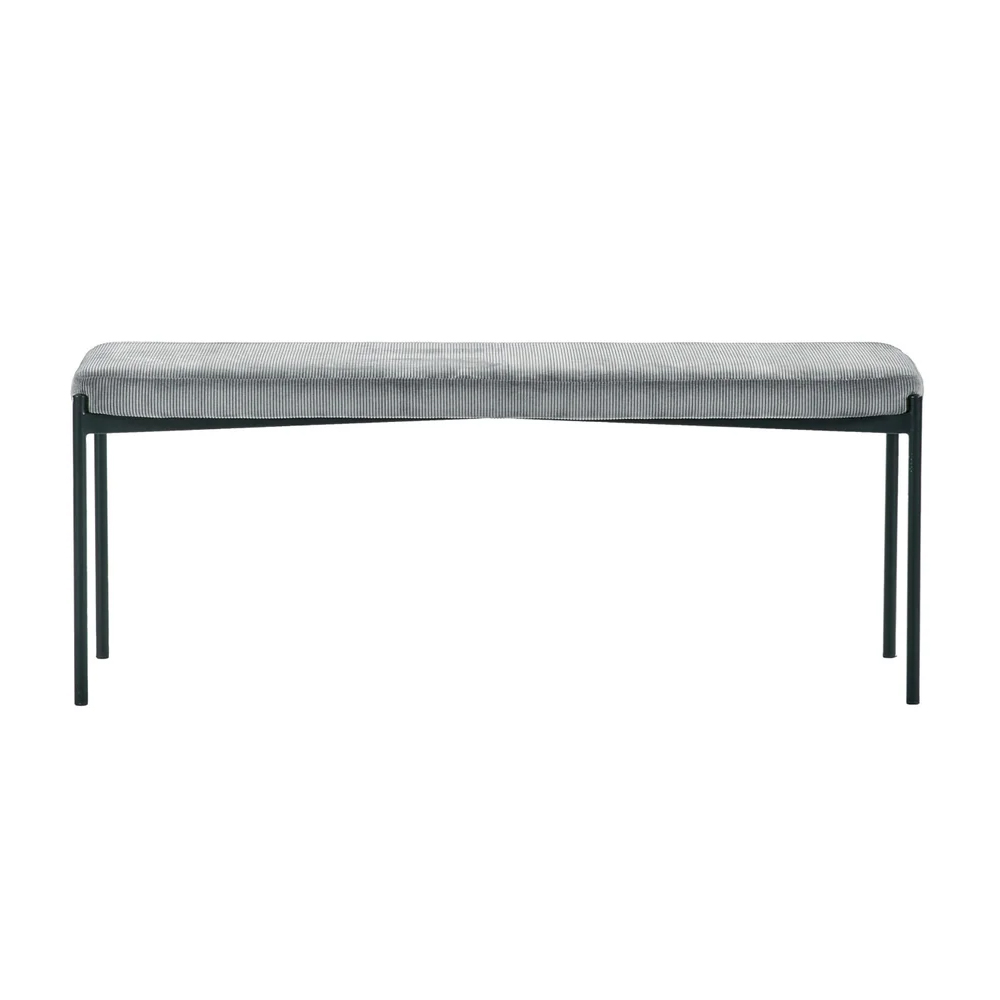 Luling Velvet Dining Bench - Grey