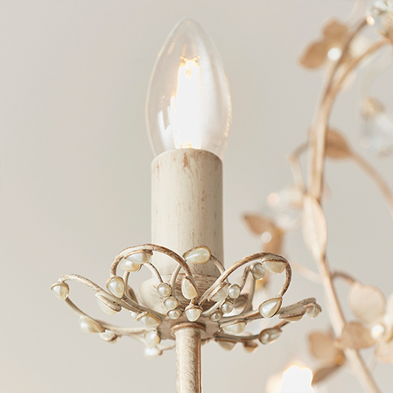 Lullaby 3 Lights Clear And Pearl Acrylic Pendant Light In Cream