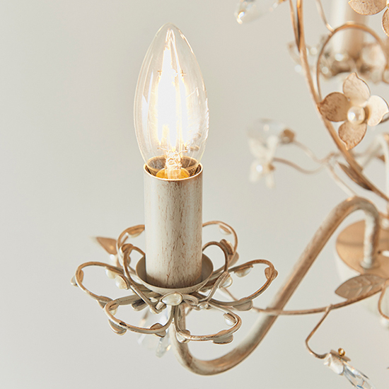 Lullaby 3 Lights Clear And Pearl Acrylic Pendant Light In Cream