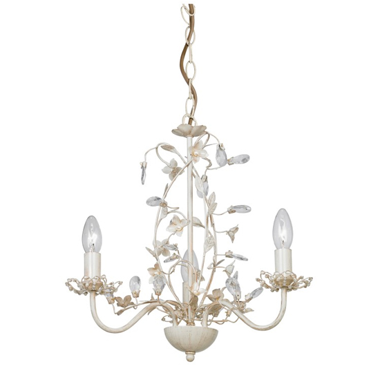 Lullaby Wall Hung 3 Pendant Light In Brass And White