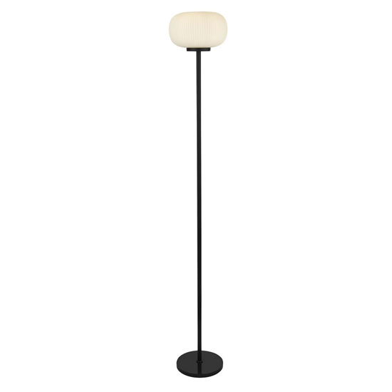 Photo of Lumina glass floor lamp in white and black