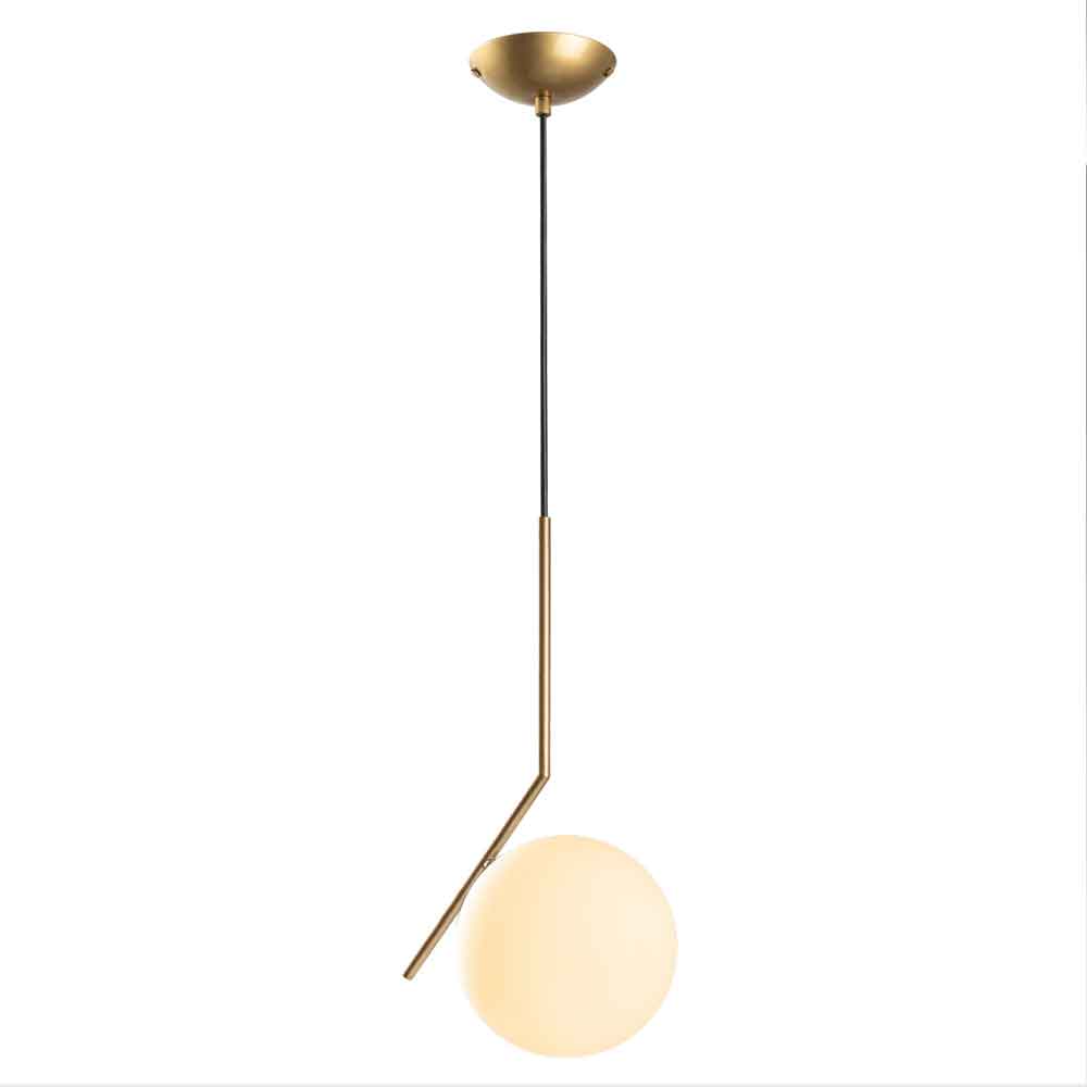 Luminar Metal Ceiling Pendant Light in Gold and White